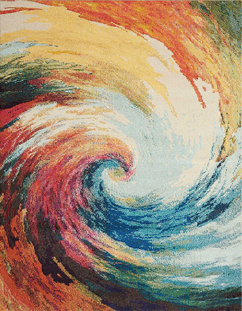 Colorful Wave Rug