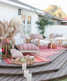 Pink Layered Outdoor Rugs