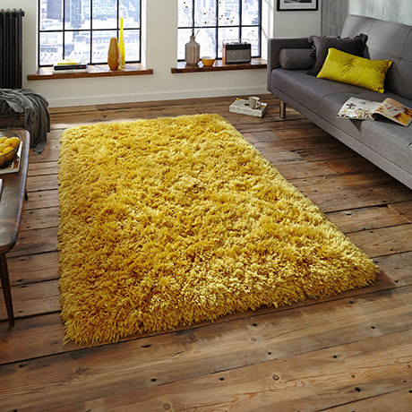 Yellow Shag Rug