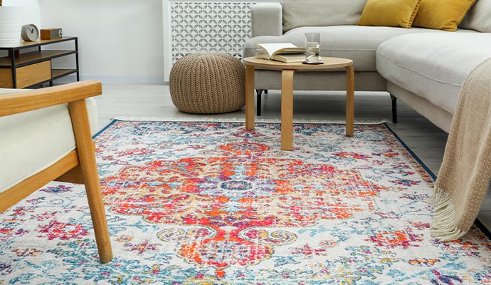 Cleaned and fresh Rug inside the room