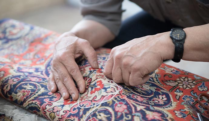Rug backing repair