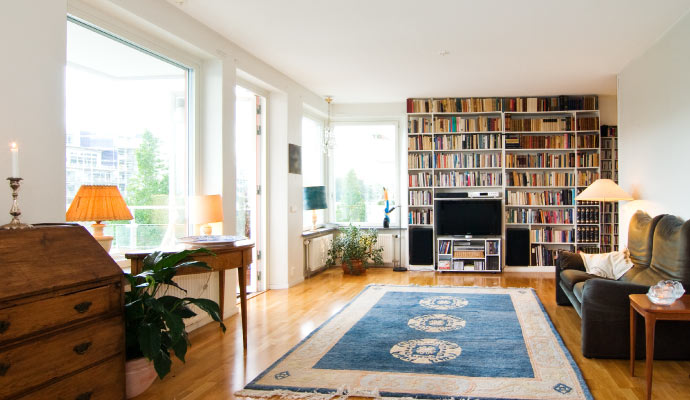 A beautiful rug placed on the floor