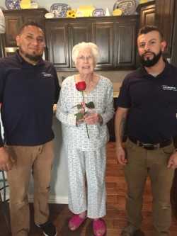 Customer With Rose