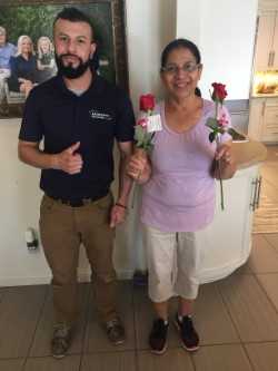 Customer With Rose