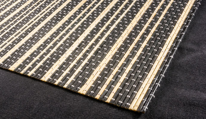 Clean bamboo rug