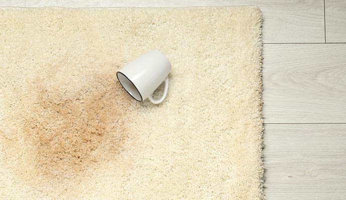 Coffee stained rug