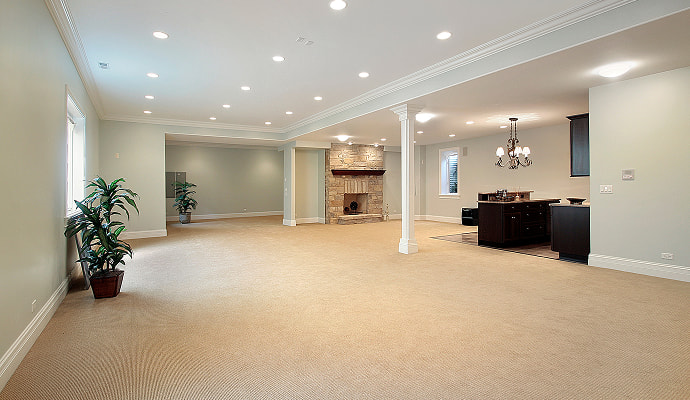 Clean carpet inside living room floor