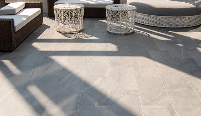 Clean tile floor