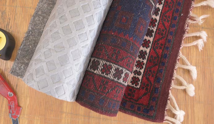 Rug with custom rug pad