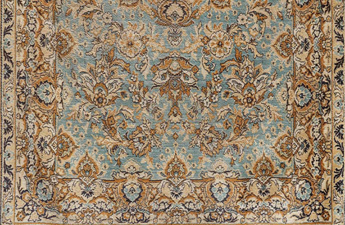 design antique old oriental rug close up