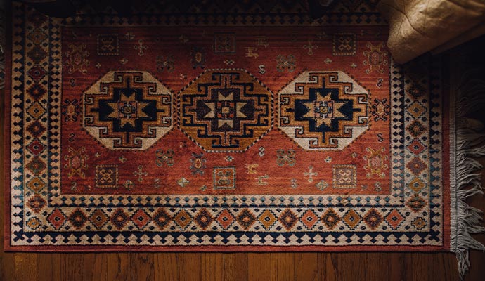 Fire damaged rug