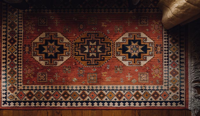 Fire damaged rug