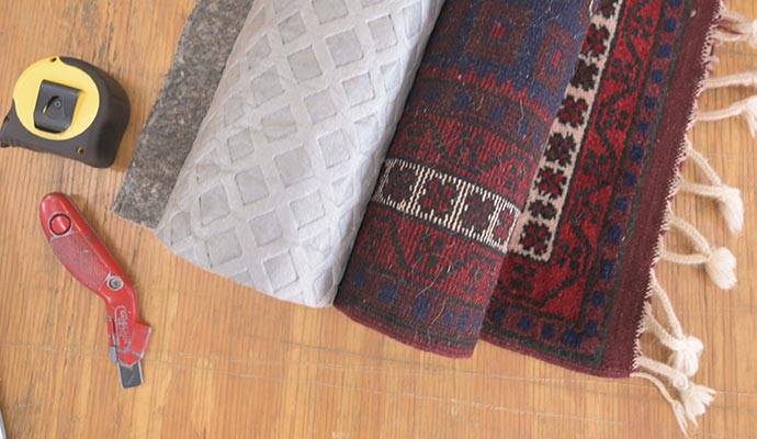 custom rug pad materials