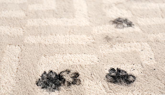 Pet stain on carpet