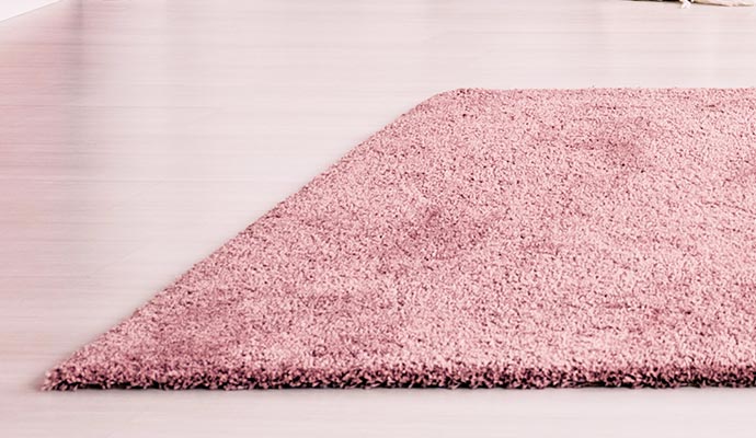 pink design and fluffy bathroom clean rug