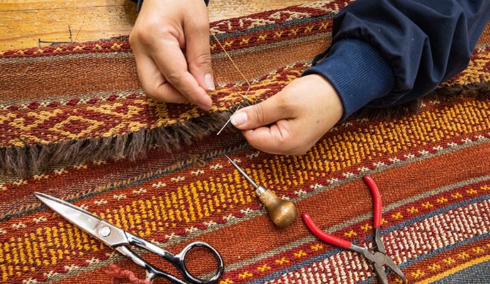 Professional rug repair service