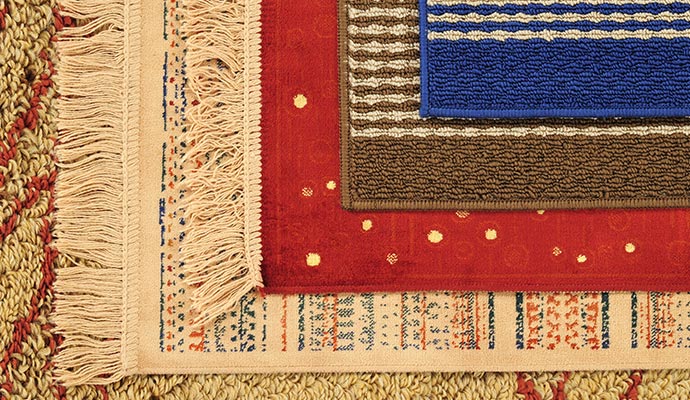 Repaired custom bordered rugs