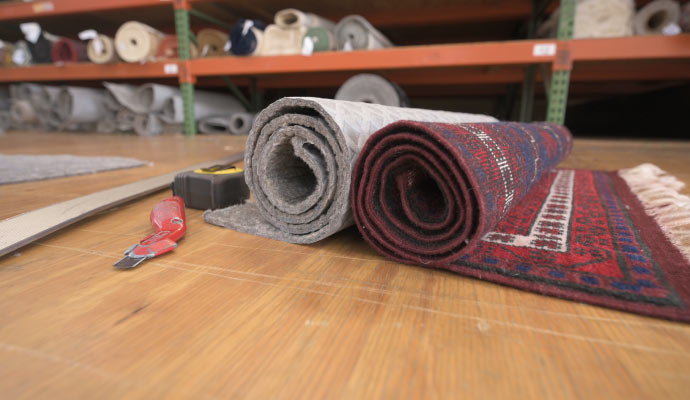 Rug and felt padding rolls