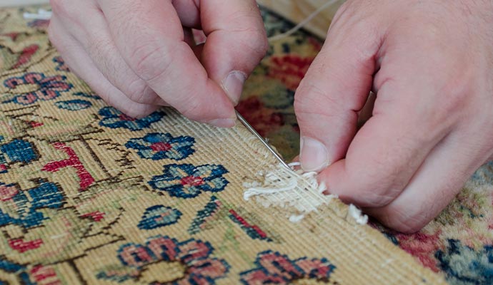 Rug binding repair