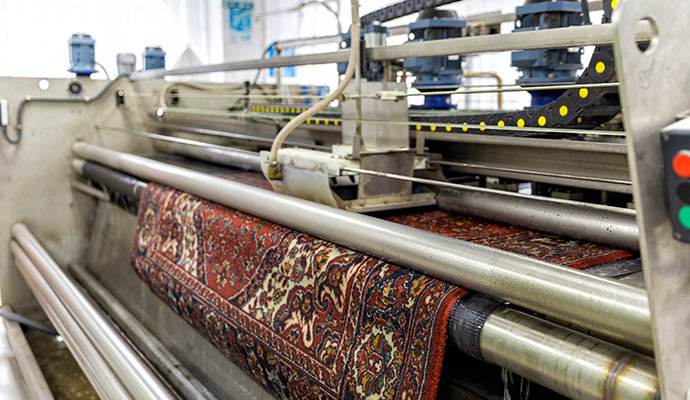 Automated rug drying process
