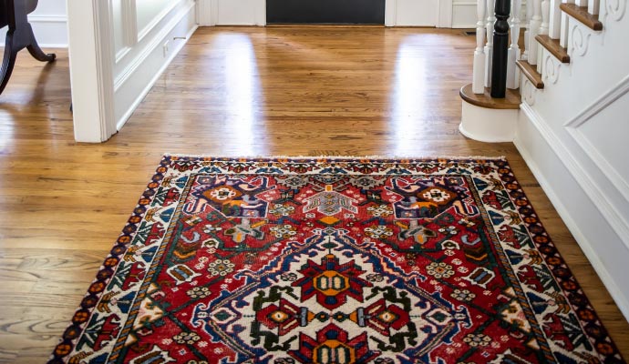 Clean rug on the floor