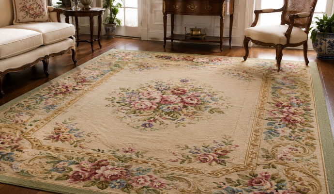 Clean Portuguese rug in a living room