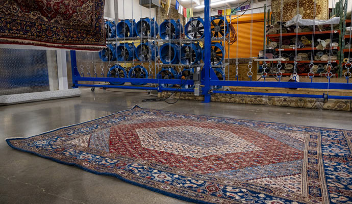 Clean iranian rug