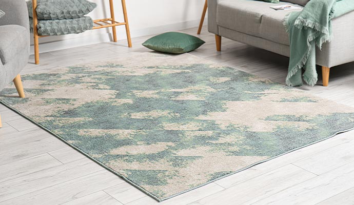 Nylon rug on the floor