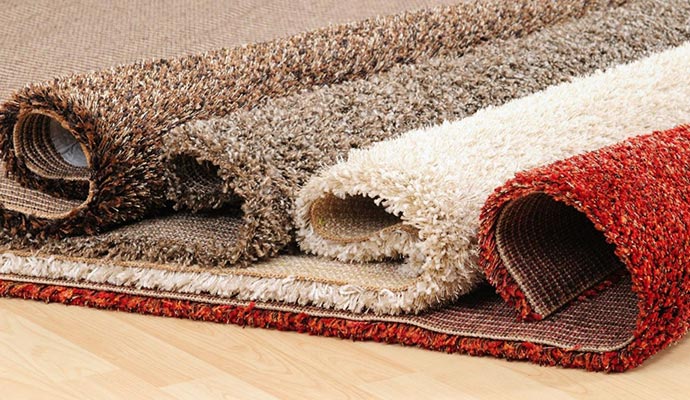 rolled shag carpets