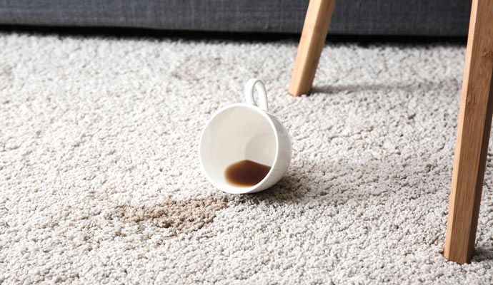 Rug with coffee stain Rug with coffee stain