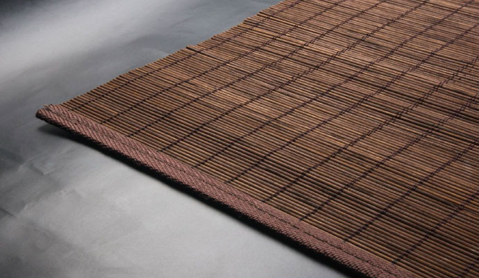 Specially cleaned bamboo rug