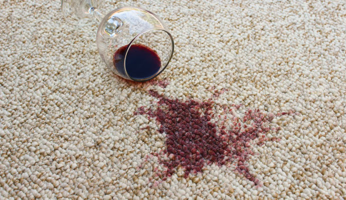 stained rug