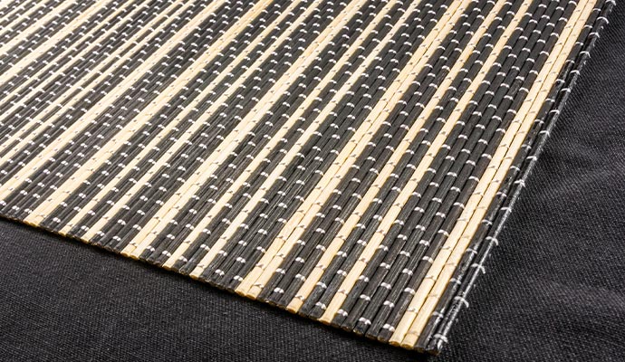 traditional bamboo rug texture on floor