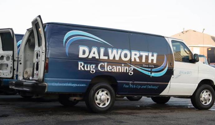 Dalworth Rug Cleaning service van parked outdoors