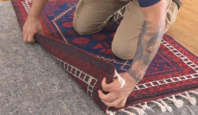 installing cushion rug pad